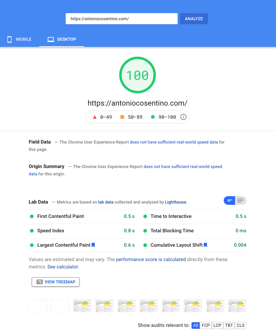 desktop page speed