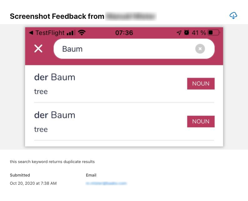 test flight feedback