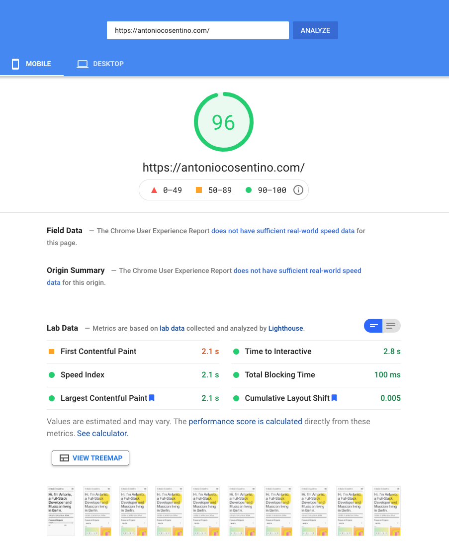 page speed mobile