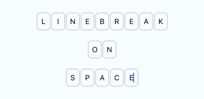 linebreak on space