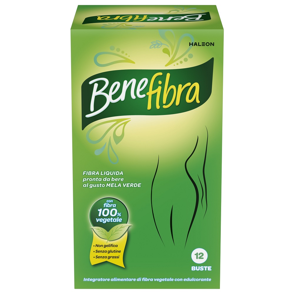 Benefibra Liquido integratore salute intestinale Fibre Vegetali Gonfiore Addominale Colon Irritabile 12 Bustine