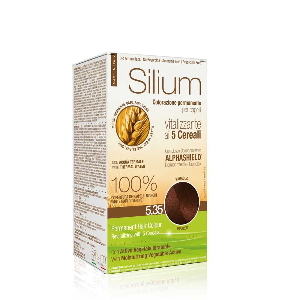 Silium Colorazione Permanente Capelli Crema Tabacco 5.35