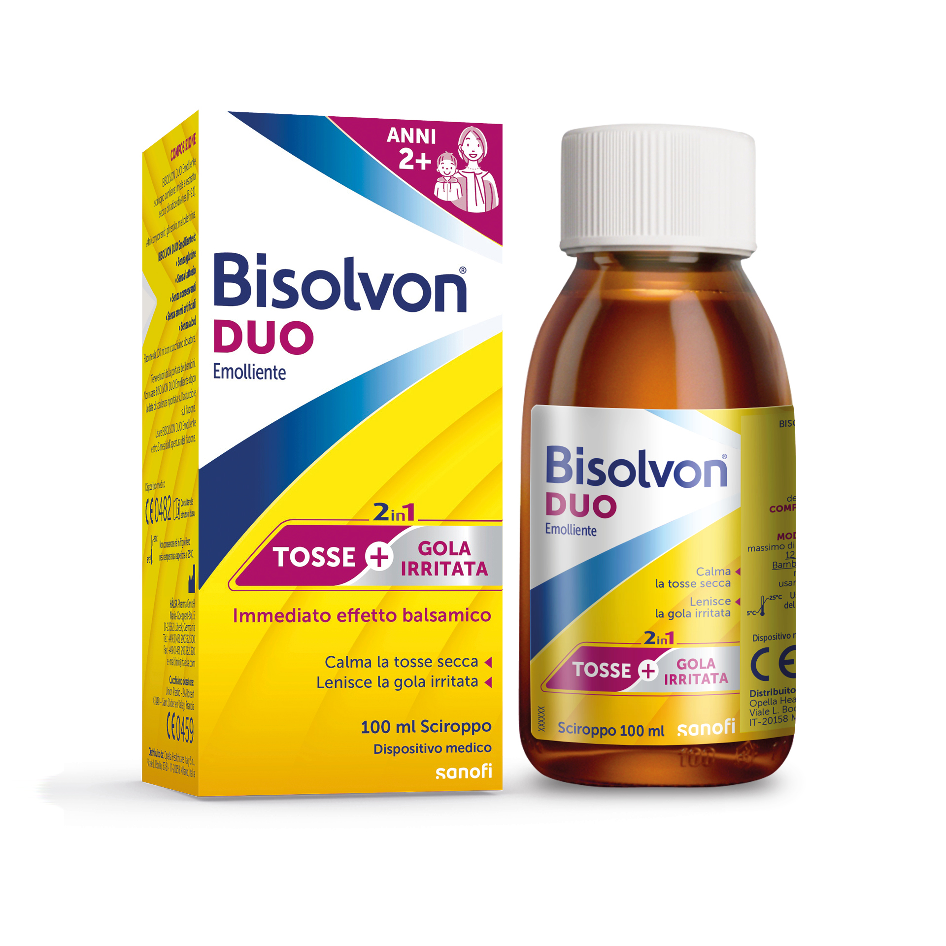 Bisolvon Duo Emolliente Sciroppo Contro Tosse E Gola Irritata 100ml
