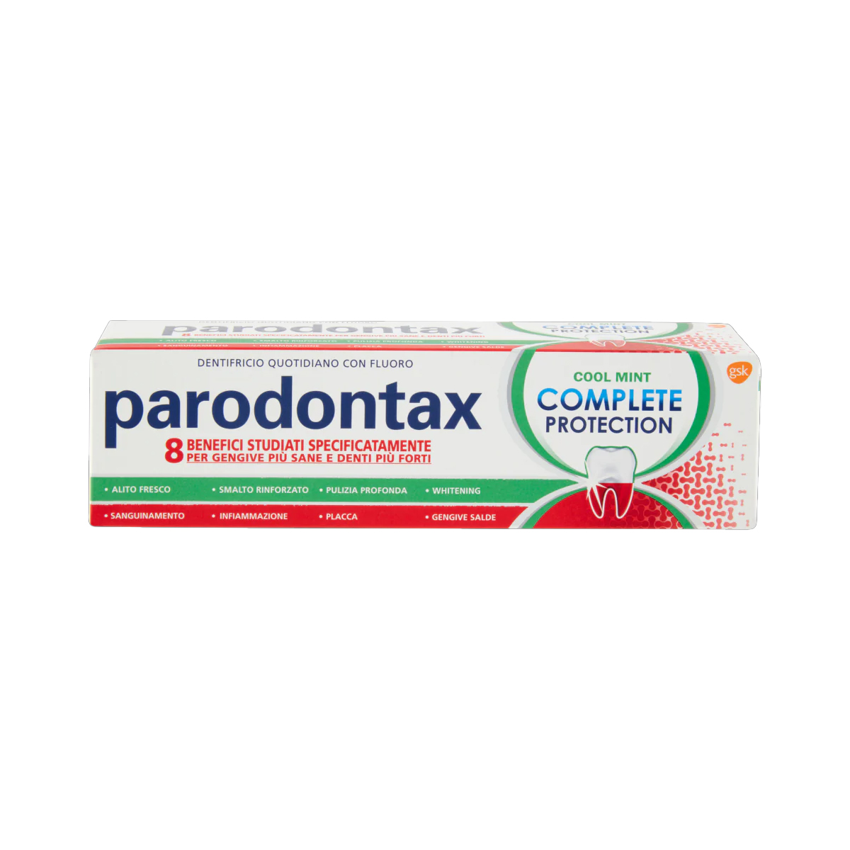 Parodontax Dentifricio Complete Protection Con Fluoro E Bicarbonato Di Sodio Gusto Cool Mint 75ml