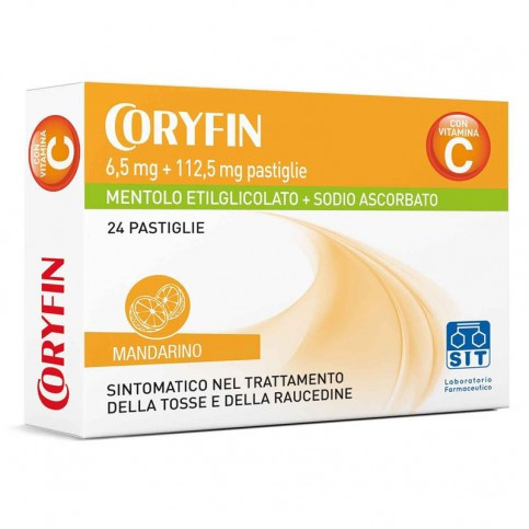 Coryfin Caramelle Al Mandarino Trattamento Tosse 24 Pastiglie