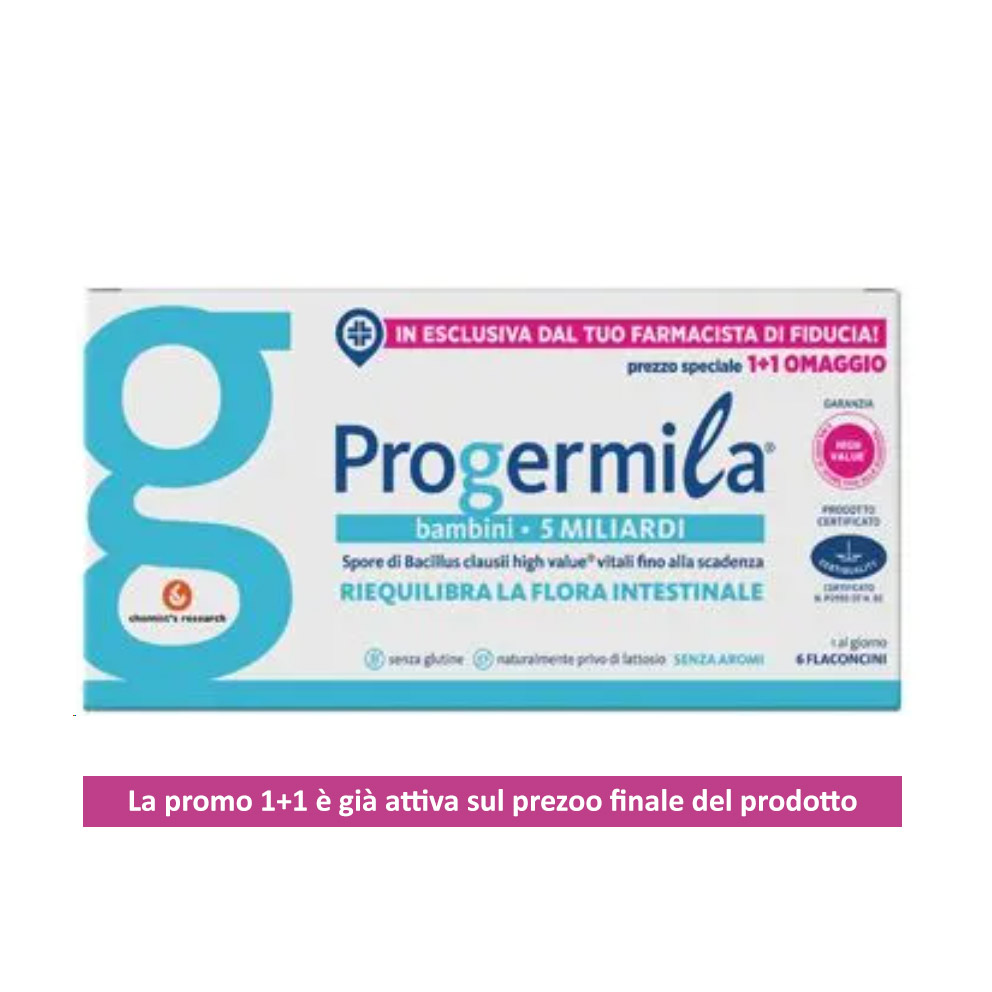 Progermila Bambini 5 Miliardi Integratore Fermenti Lattici 6 Flaconcini