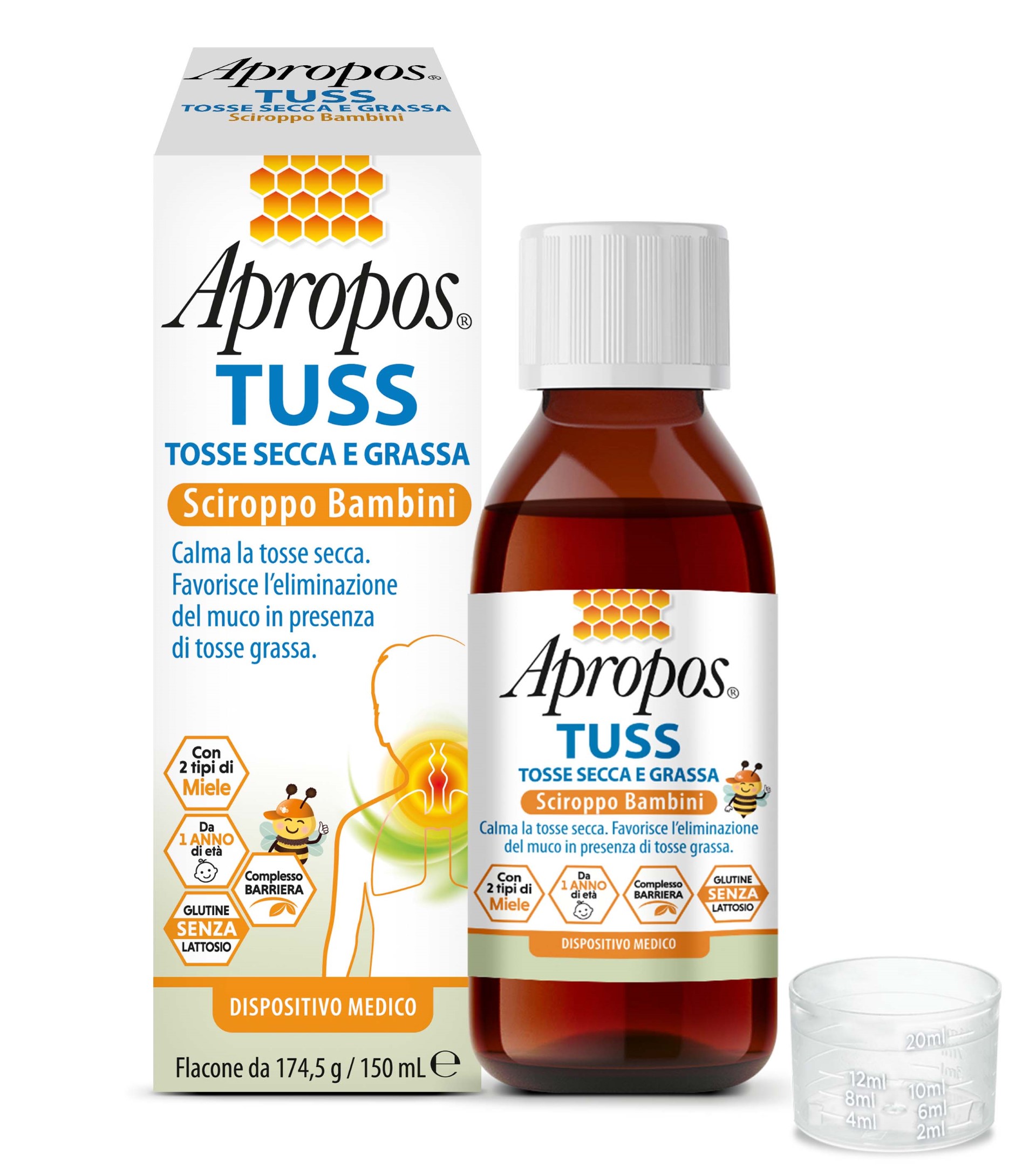 Apropos Tuss Sciroppo per tosse Secca Grassa Bambini 150ml