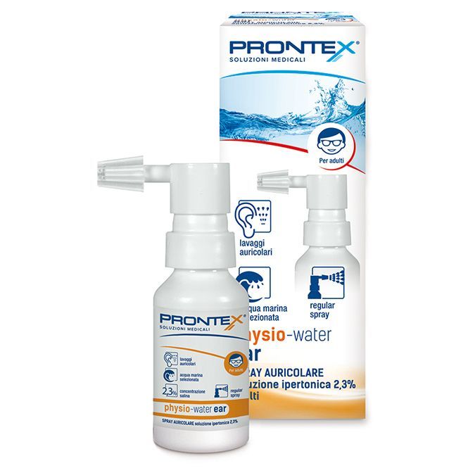 Physio-water Ear Soluzione Ipertonica 2,3% Spray Auricolare per Adulti 50ml