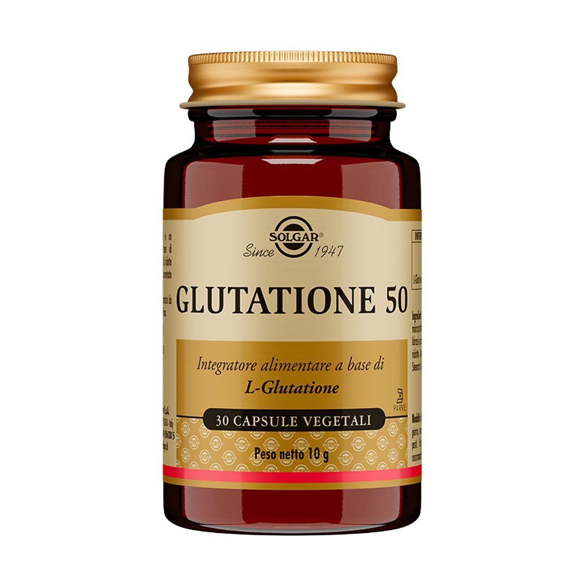 Solgar Glutatione 50 Integratore Pelle 30 Capsule Vegetali