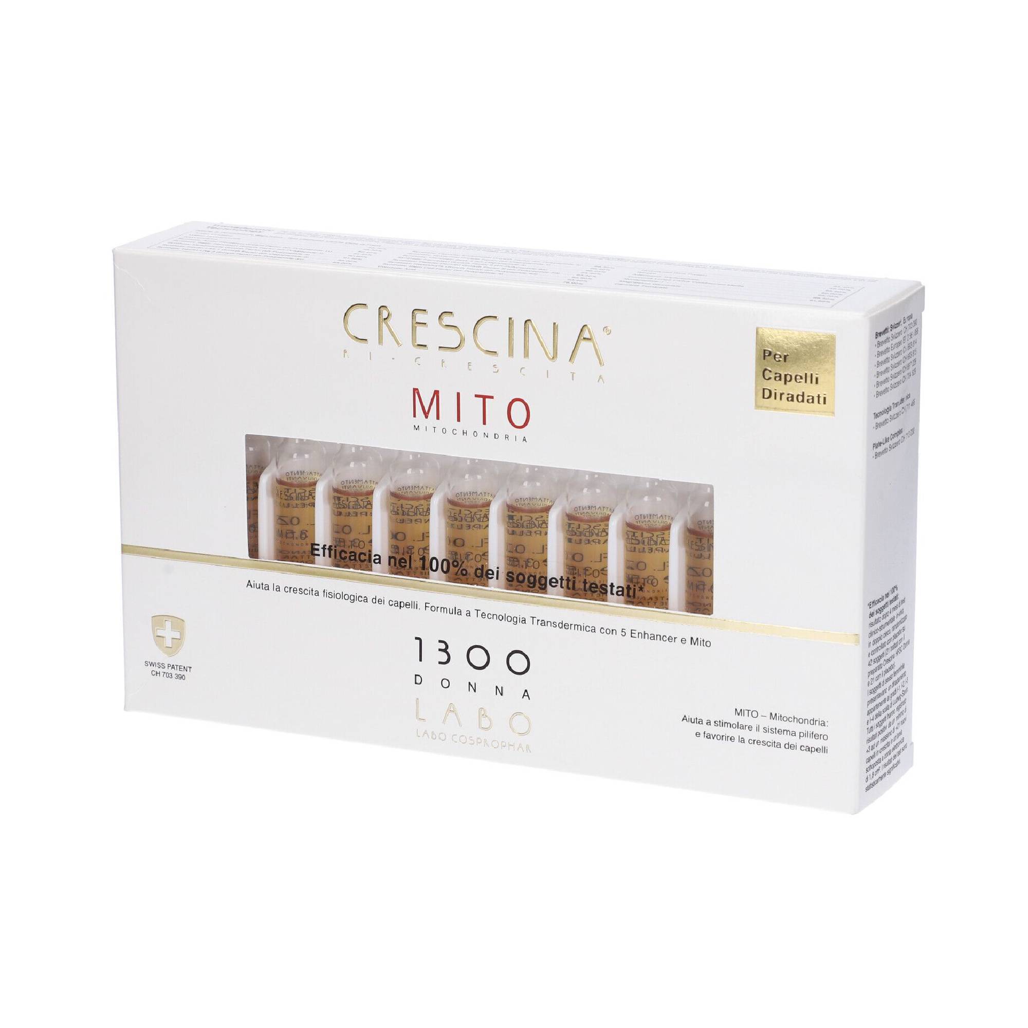 Crescina Transdermic Ri-crescita Mito Grado 1300 Donna 2x20 Fiale