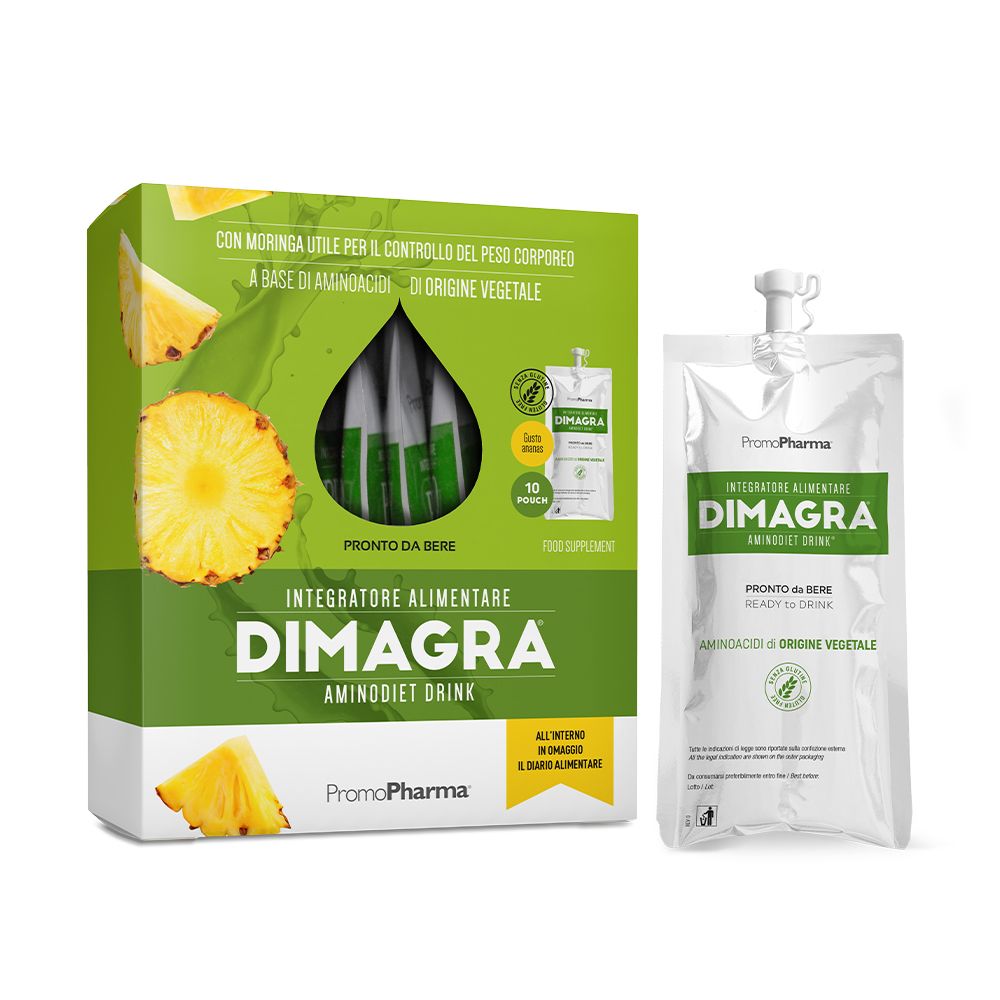 Dimagra Aminodiet Drink Ananas Integratore Metabolico 10 Pouch