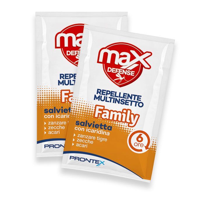 Prontex Max Defense Repellente Multinsetto Salviette Family 6 Pezzi