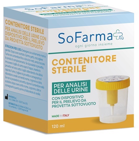 Sofarma Contenitore Sterile Urine Sottovuoto 120ml