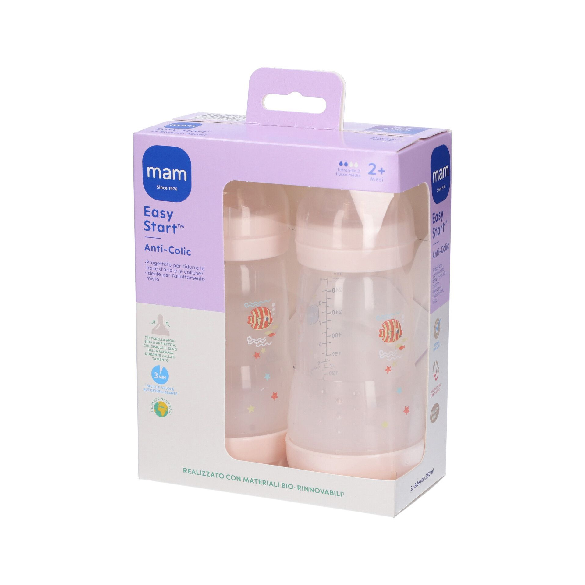 980302590 - MAM BIBERON EASY START 260 ML 2+ TETTARELLA 2 NEUTRO 2 PEZZI - 4736126_1.jpg