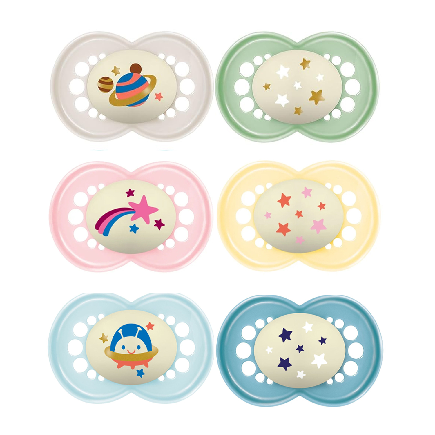 image - 952096853 - Succhietti ortodontici in silicone per bambini dai 6 mesi, con bottone luminoso al buio per trovarli facilmente durante la notte. - 4883298_2.jpg