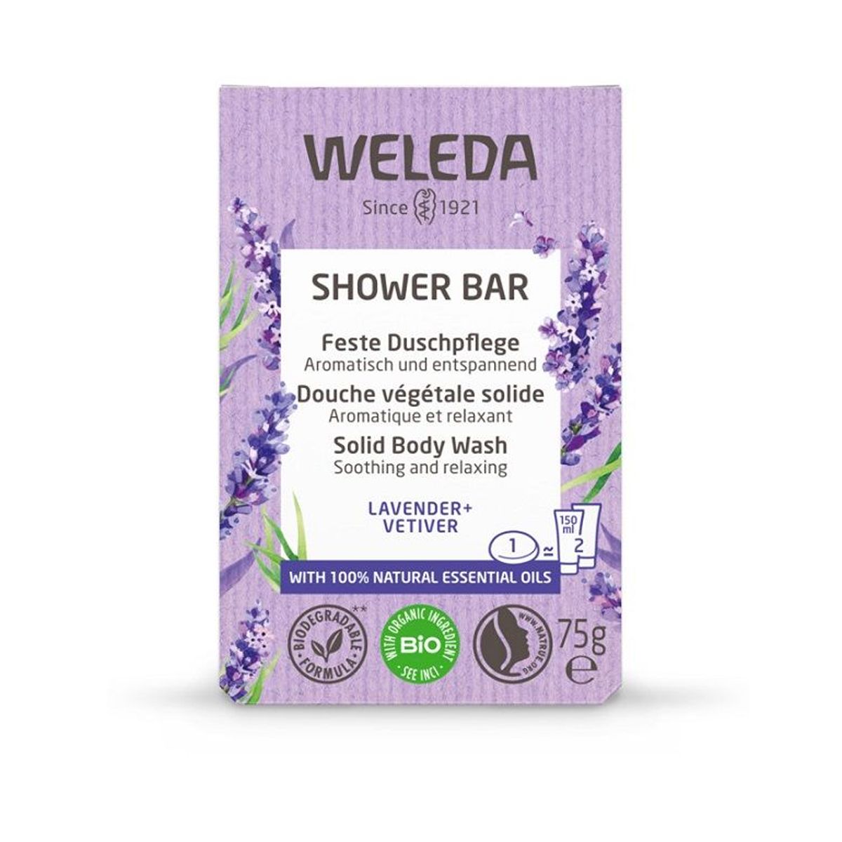 Weleda Bagno Doccia Solido Lavanda + Vetiver 75g