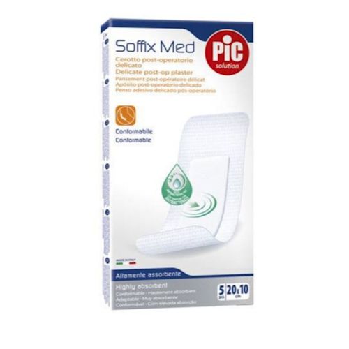 image - 926522640 - CEROTTO PIC SOFFIX MED IN TNT CON TAMPONE CENTRALE ASSORBENTE STERILE MONOUSO 10X20 CM ANTIBATTERICO 5 PEZZI - 7860350_2.jpg