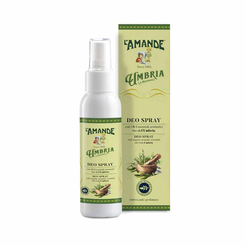 L'amande Deo Spray Con Oli Essenziali Aromatici Bio Dell’umbria 100ml