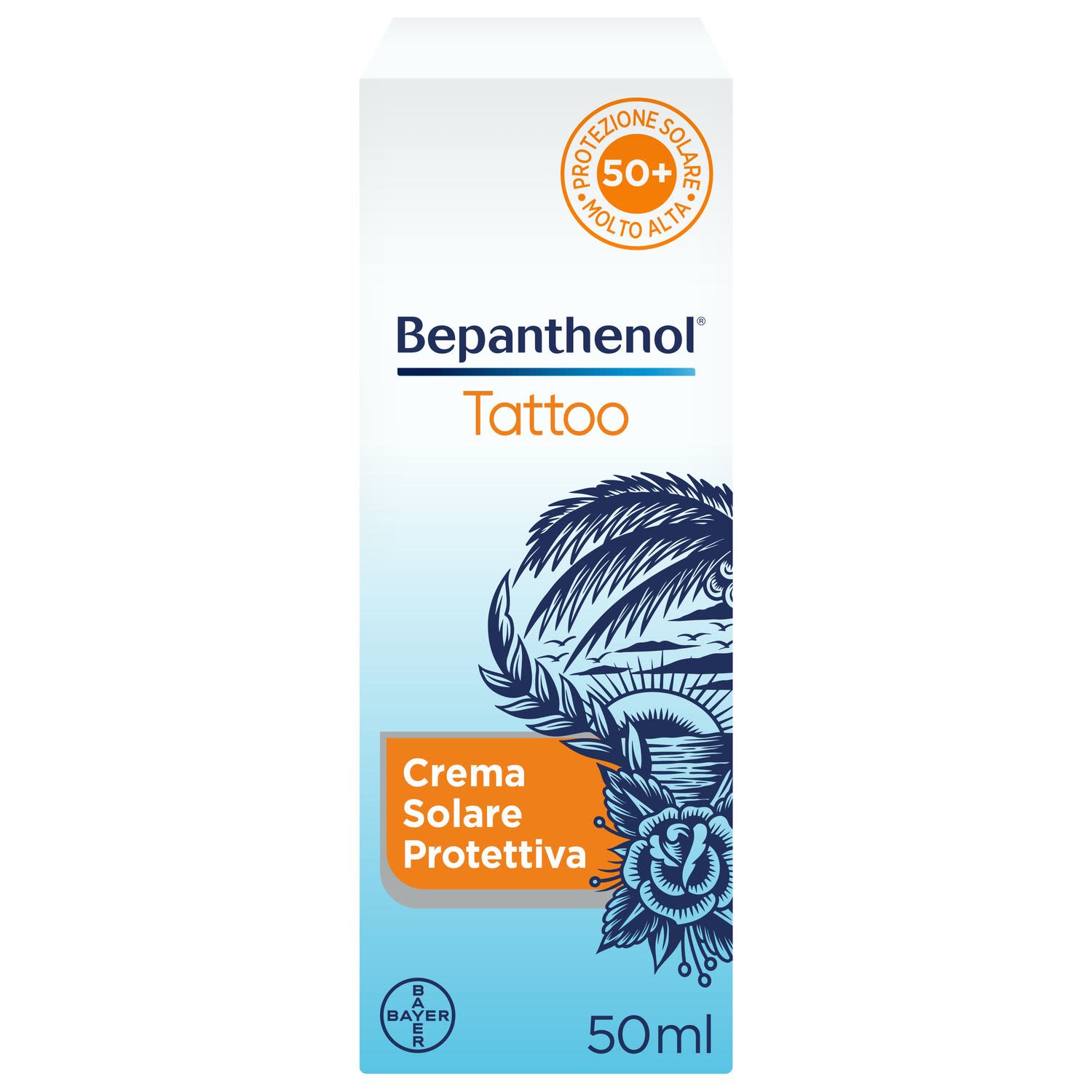 image - 983773603 - Bepanthenol Tattoo Crema con Protezione Solare Molto Alta SPF50+ per Tatuaggio 50ml - 4709539_2.jpg