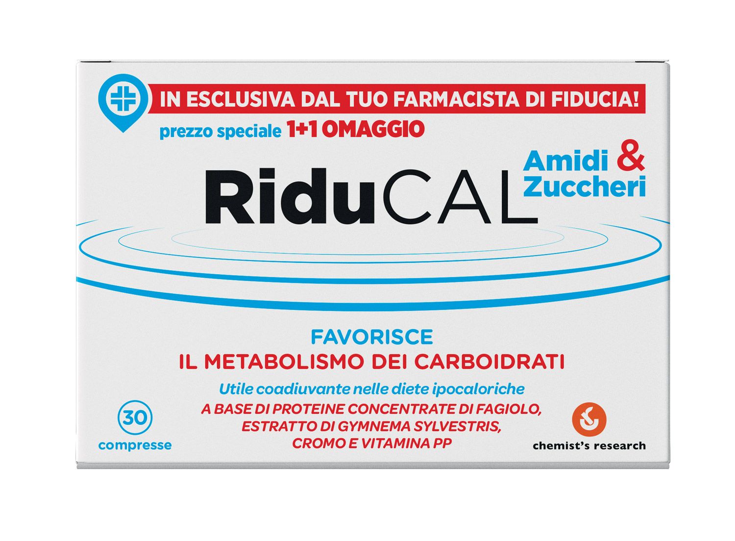 Riducal Amidi E Zuccheri Integratore Metabolico 30 Compresse