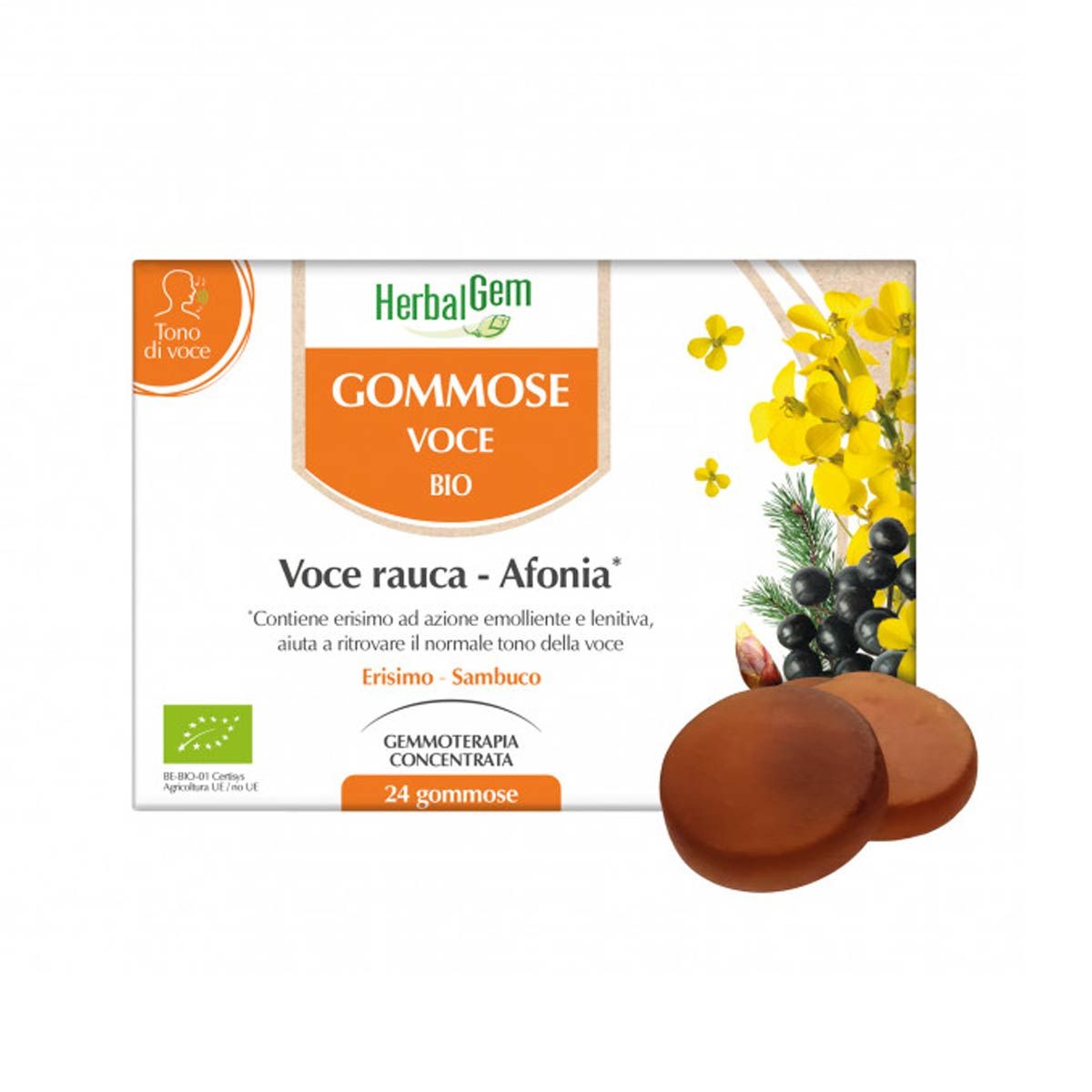 Herbalgem Voce Caramelle Gommose Bio 24 Pezzi