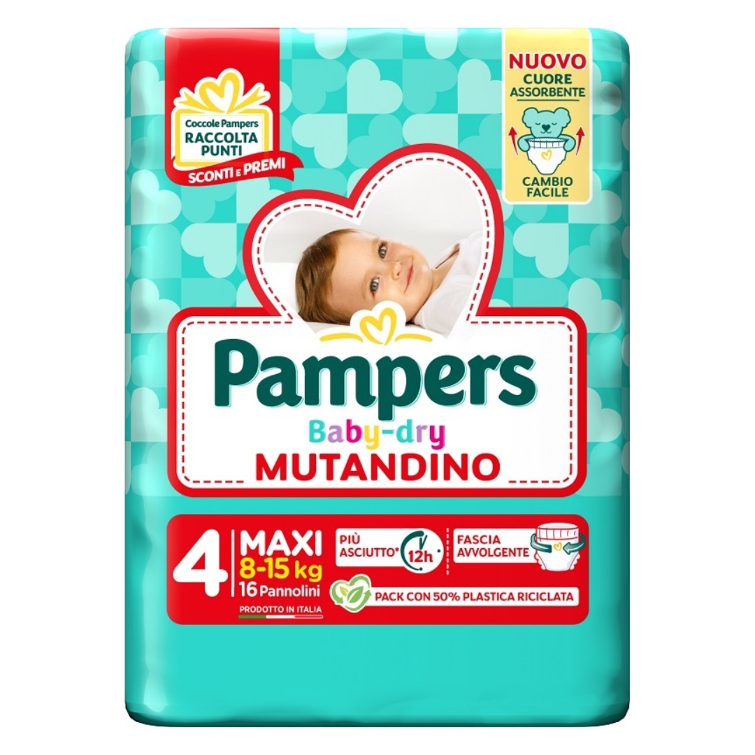 image - 985995707 - PAMPERS BABY DRY PANNOLINO MUTANDINA MAXI SMALL PACK 16 PEZZI - 4863901_2.jpg