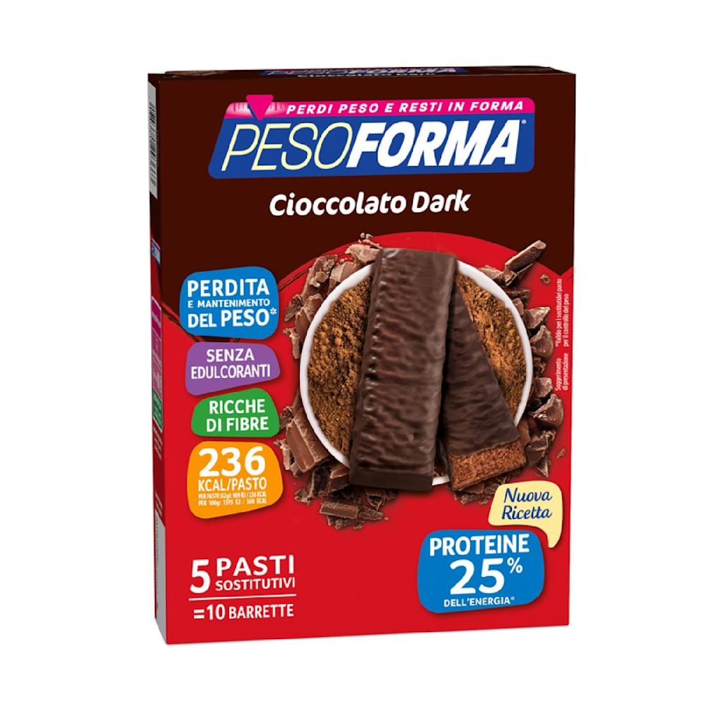 986129322 - Pesoforma Barretta Cioccolato Dark 5 pasti 10 pezzi - 4742988_1.jpg