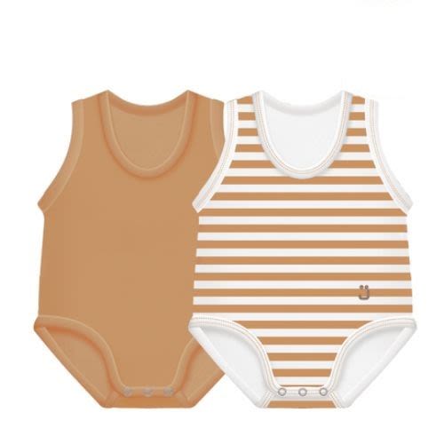 986463293 - J Bimbi Body Neonato Estivo Fresco 0-36 Mesi Bio Cotton Caramello pack 2 pezzi - 4743097_2.jpg
