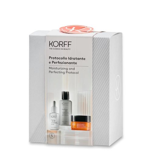 987025588 - KORFF COFANETTO IDRATANTE PERFEZIONANTE 1 SOLUZIONE ESFOLIANTE PURIFYING 100 ML + 1 SIERO PURIFYING 30 ML + 1 HYDRA ENERGY C CREMA SORBETTO 50 ML - 4743489_1.jpg