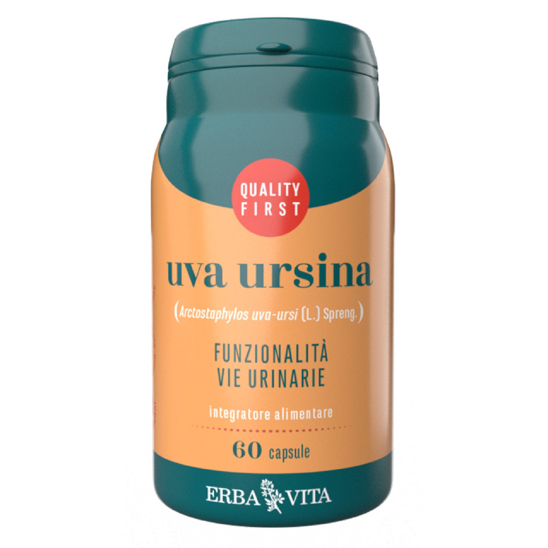 Erba Vita Uva Ursina Integratore Funzionalità Vie Urinarie 60 Capsule