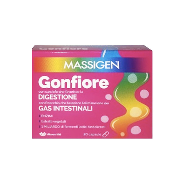 Massigen Gonfiore Integratore Gas Intestinali 20 Capsule Top Farmacia