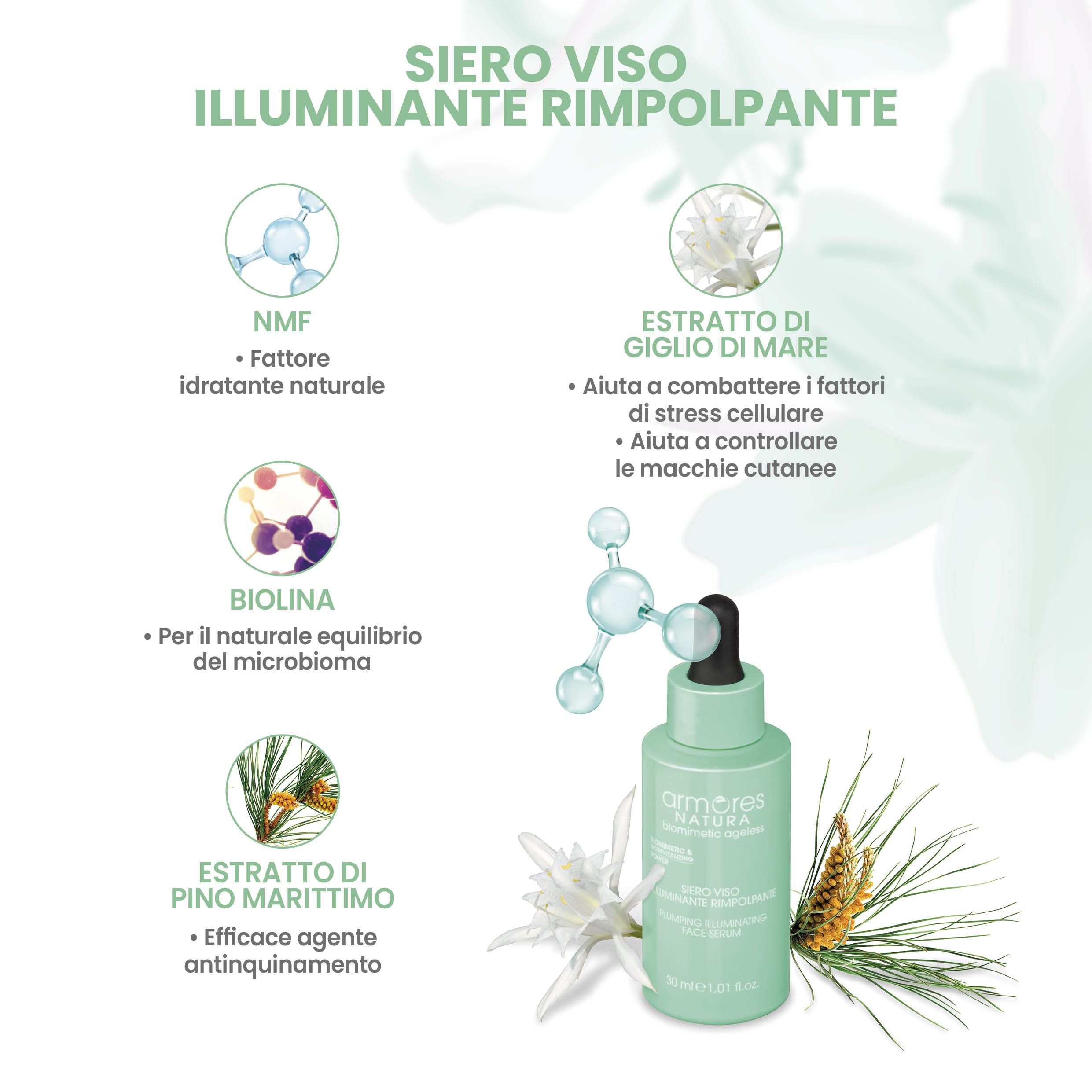 image - 983525787 - Armores Natura Biometric Ageless Siero Viso Illuminante Rimpolpante 30ml - 4739812_3.jpg