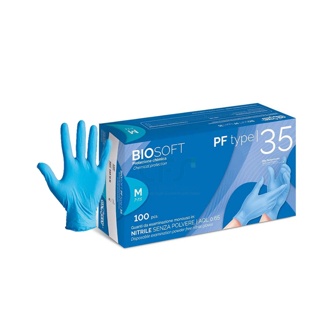 image - 984515647 - GUANTO IN NITRILE BIOSOFT PF TYPE 35 AZZURRO TAGLIA LARGE 100 PEZZI - 4865720_1.jpg
