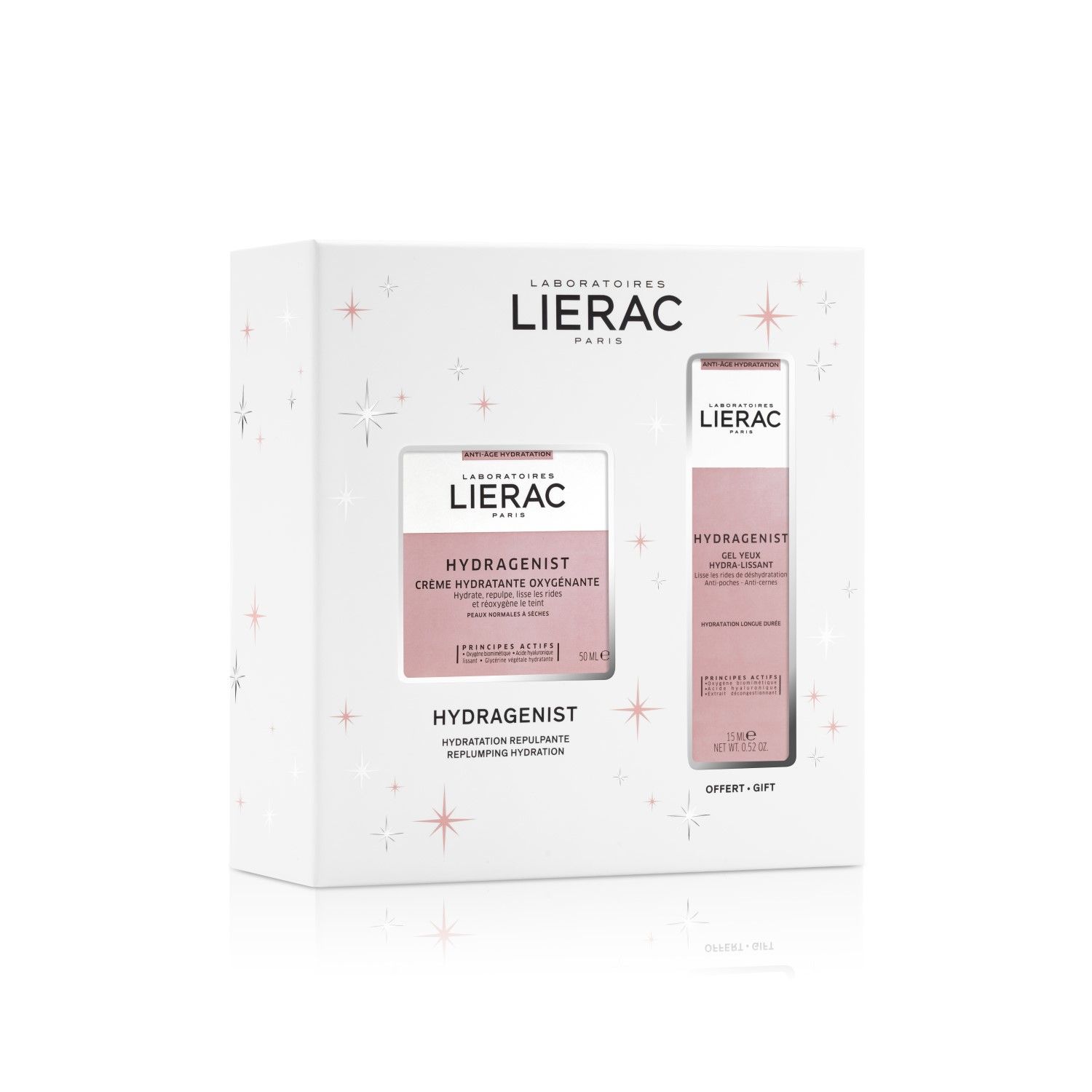 Lierac Cofanetto Natale Hydragenist Crema 50ml + Gel Occhi 15ml