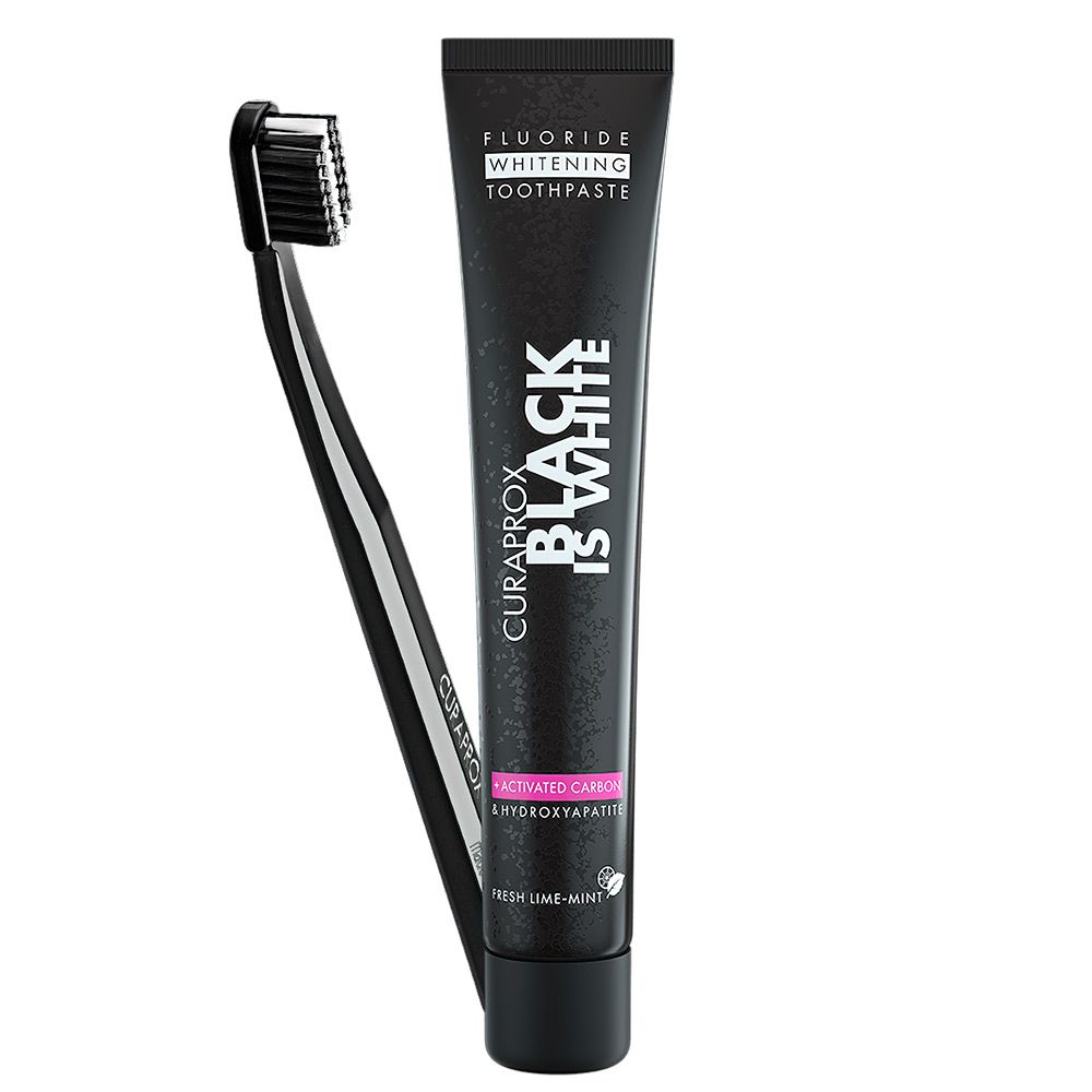 Curaprox Black Is White Set Dentifricio 90ml + Spazzolino