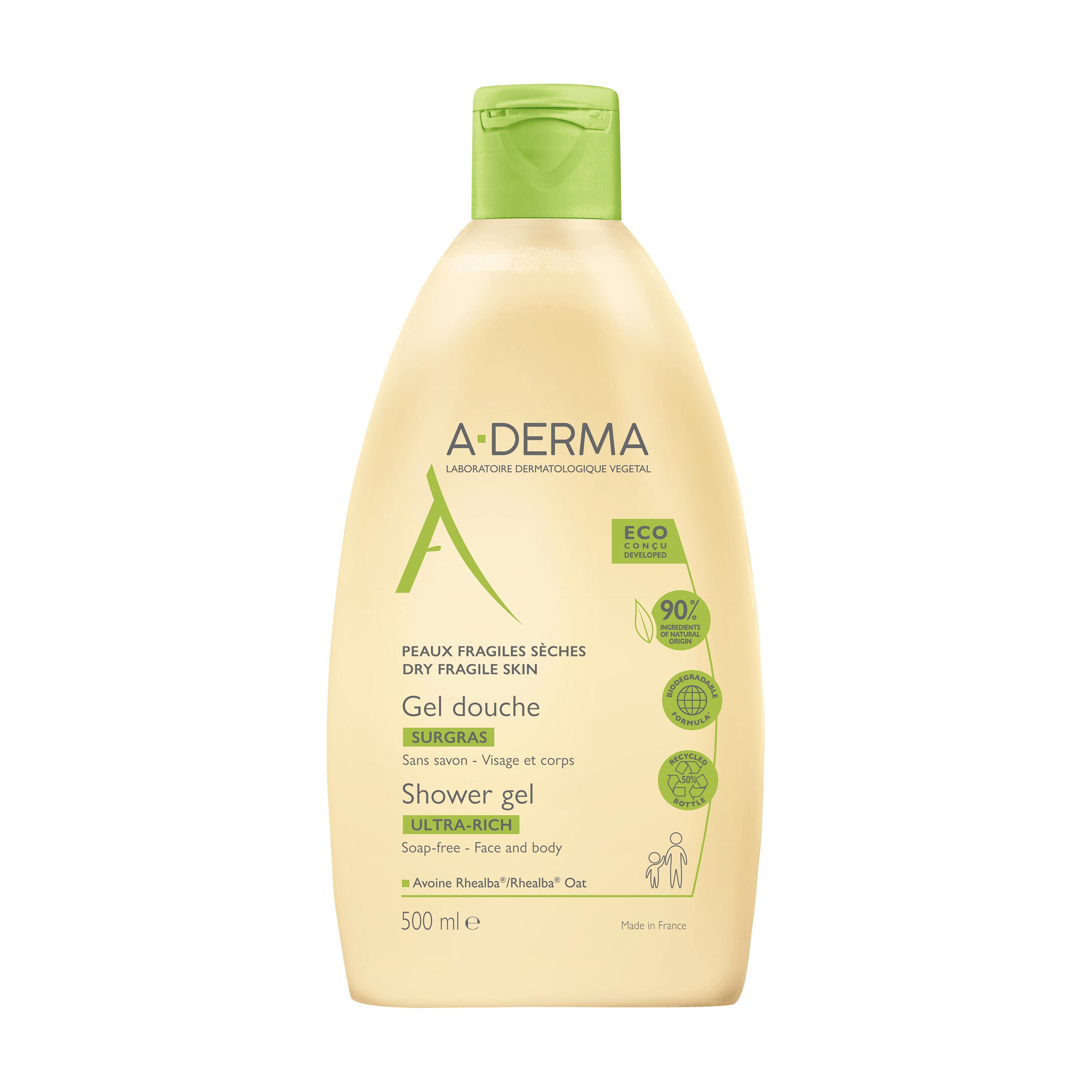 A-derma Les Indispensables Doccia gel Surgras 500ml