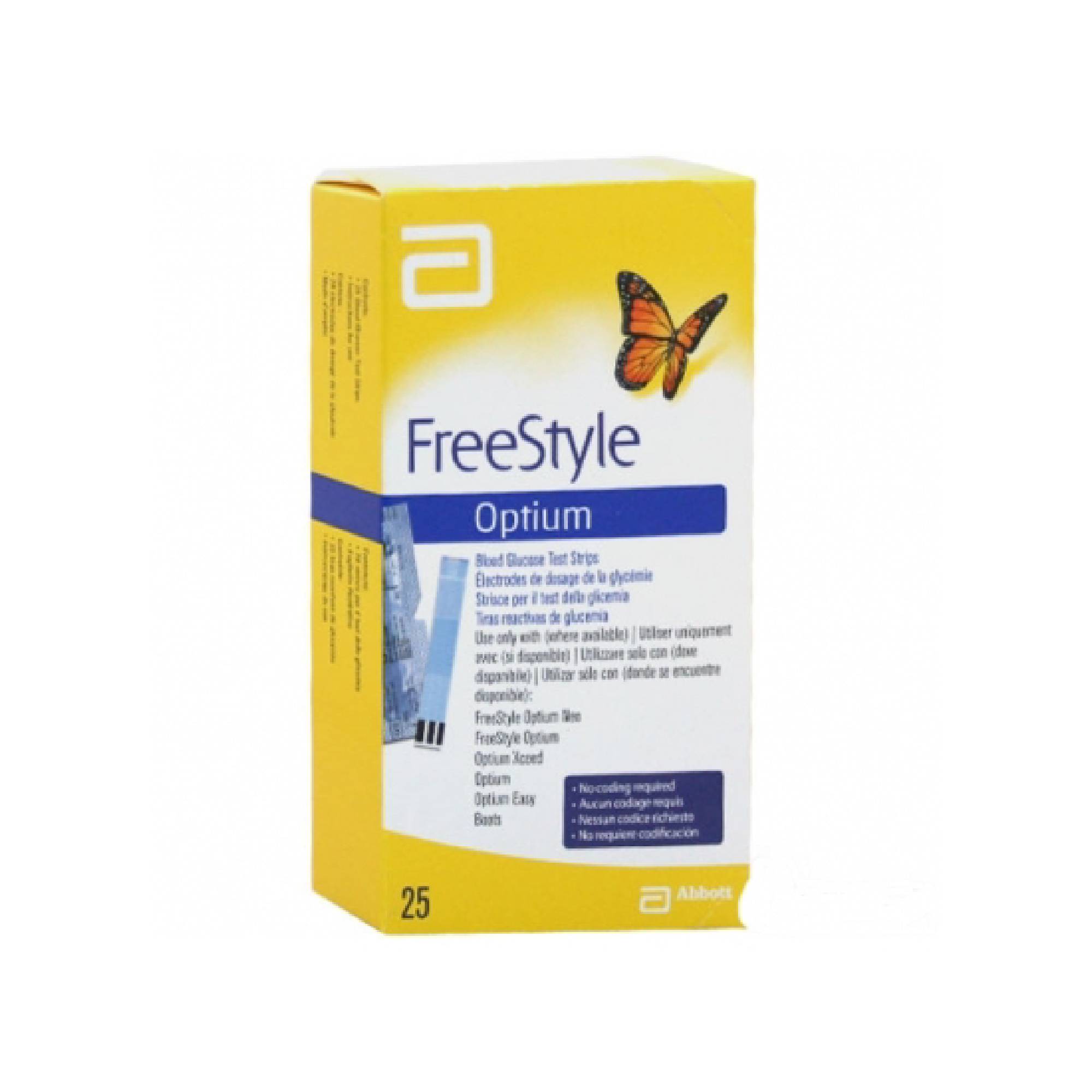 Freestyle Optium Plus Glicemia 25 strisce