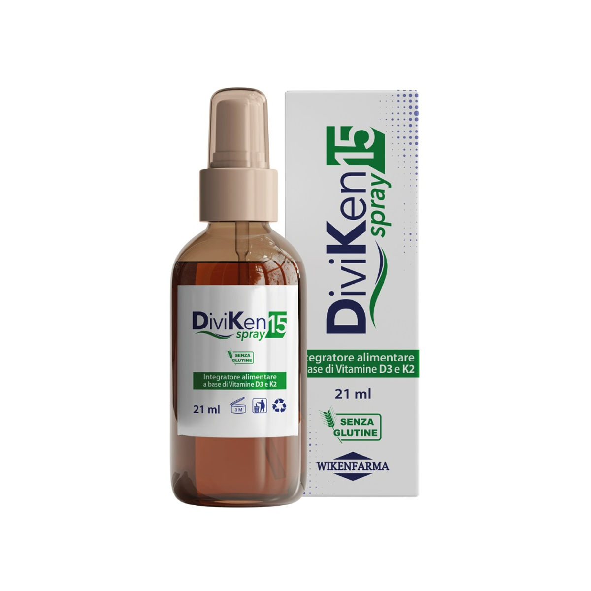 Diviken 15 Spray Integratore Vitamina D3 E K2 21ml