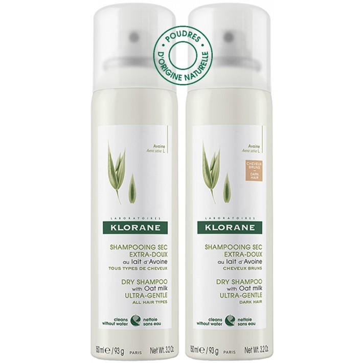 Klorane Shampoo Secco Avena Extra Delicato 2x150ml