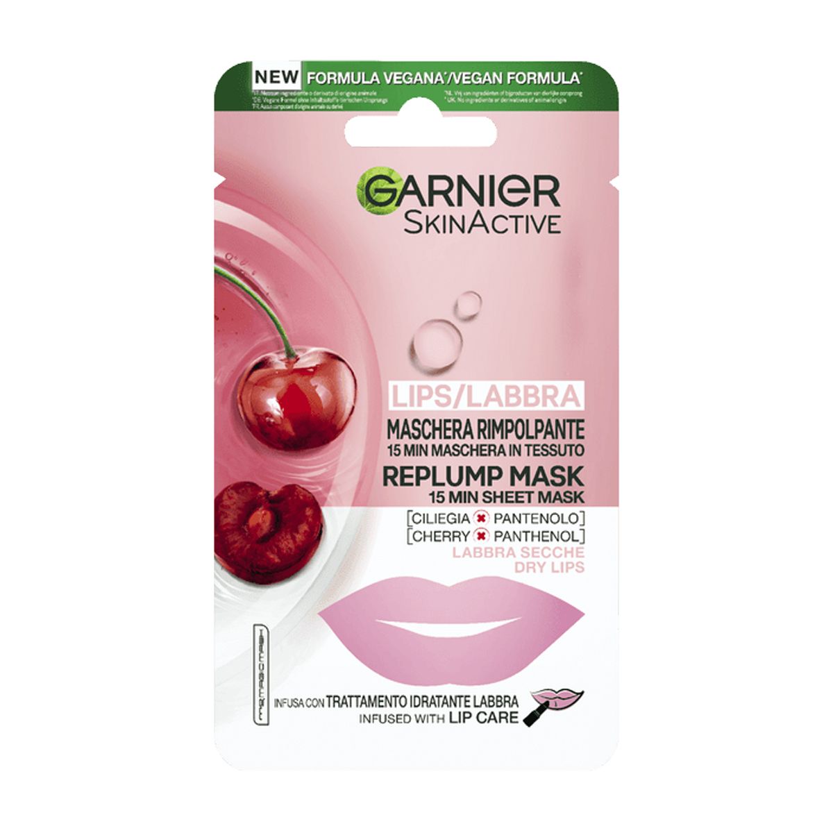 Garnier Maschera Tessuto Labbra Ciliegia 5g