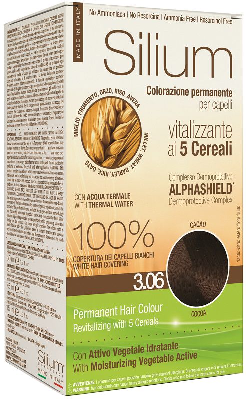 Silium Colorazione Permanente Capelli Crema Gusto Cacao 3.06