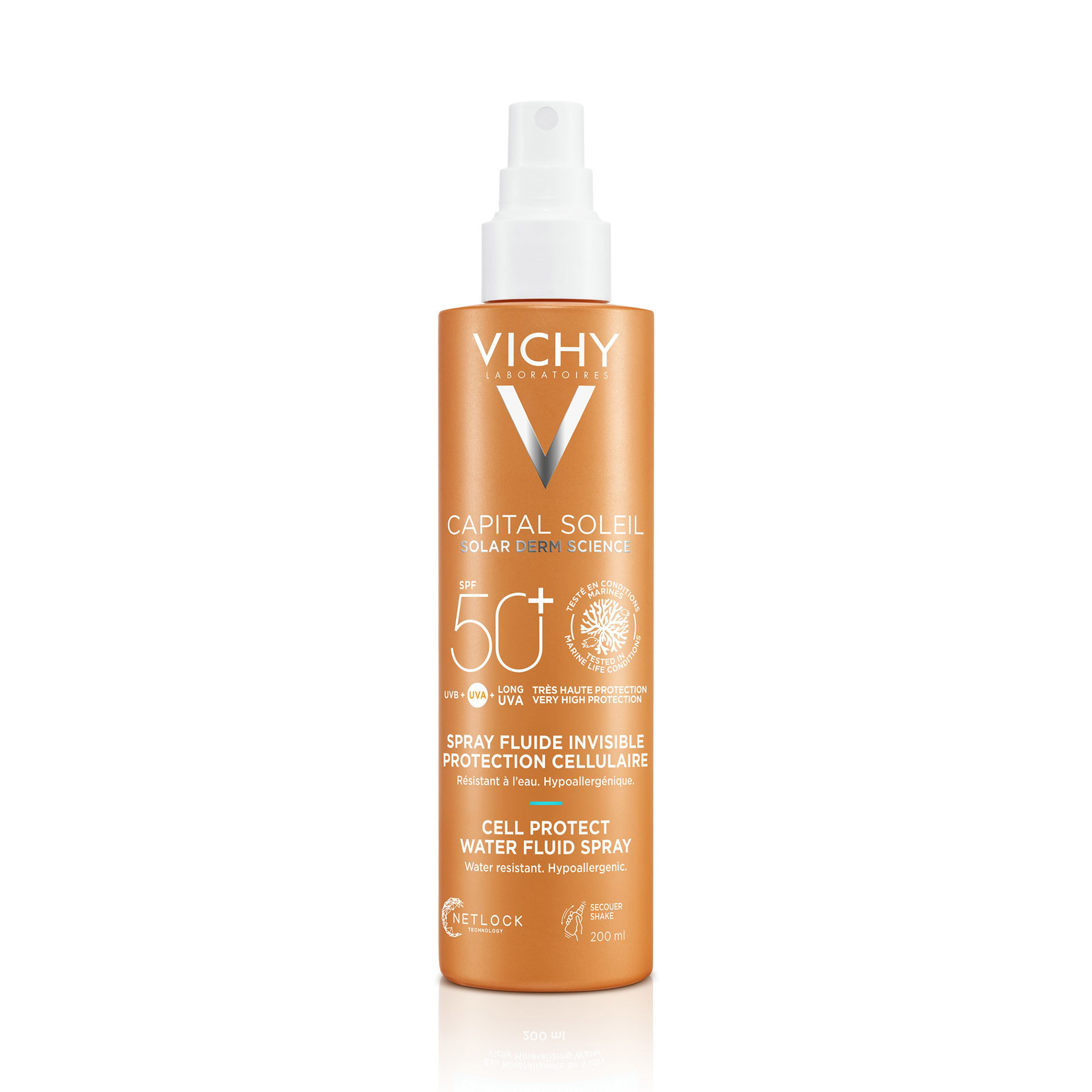 Vichy Capital Soleil Cell Protect Fluido Ultra Leggero Spray Protezione Alta Spf 50 200ml