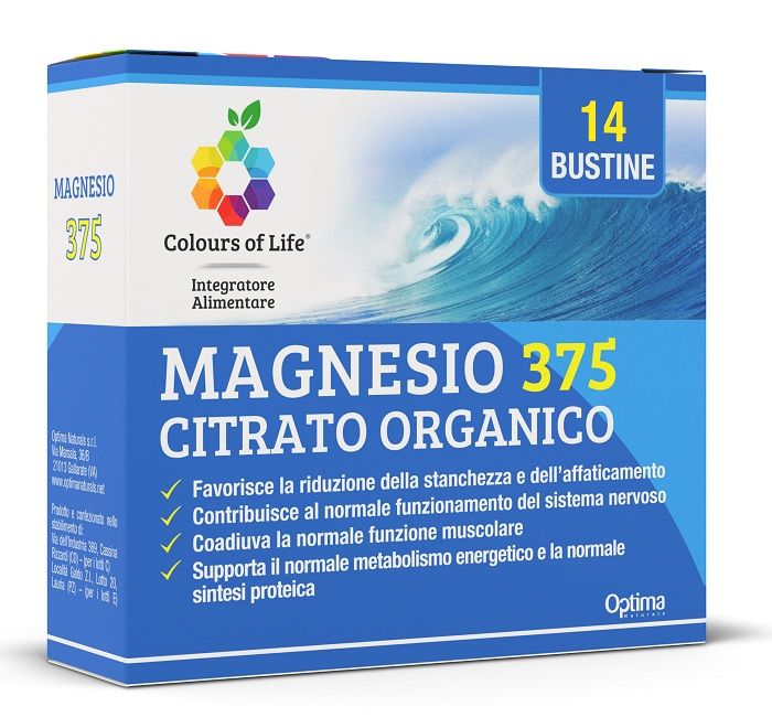 Colours Of Life Magnesio 375 Citrato Organico 14 Bustine