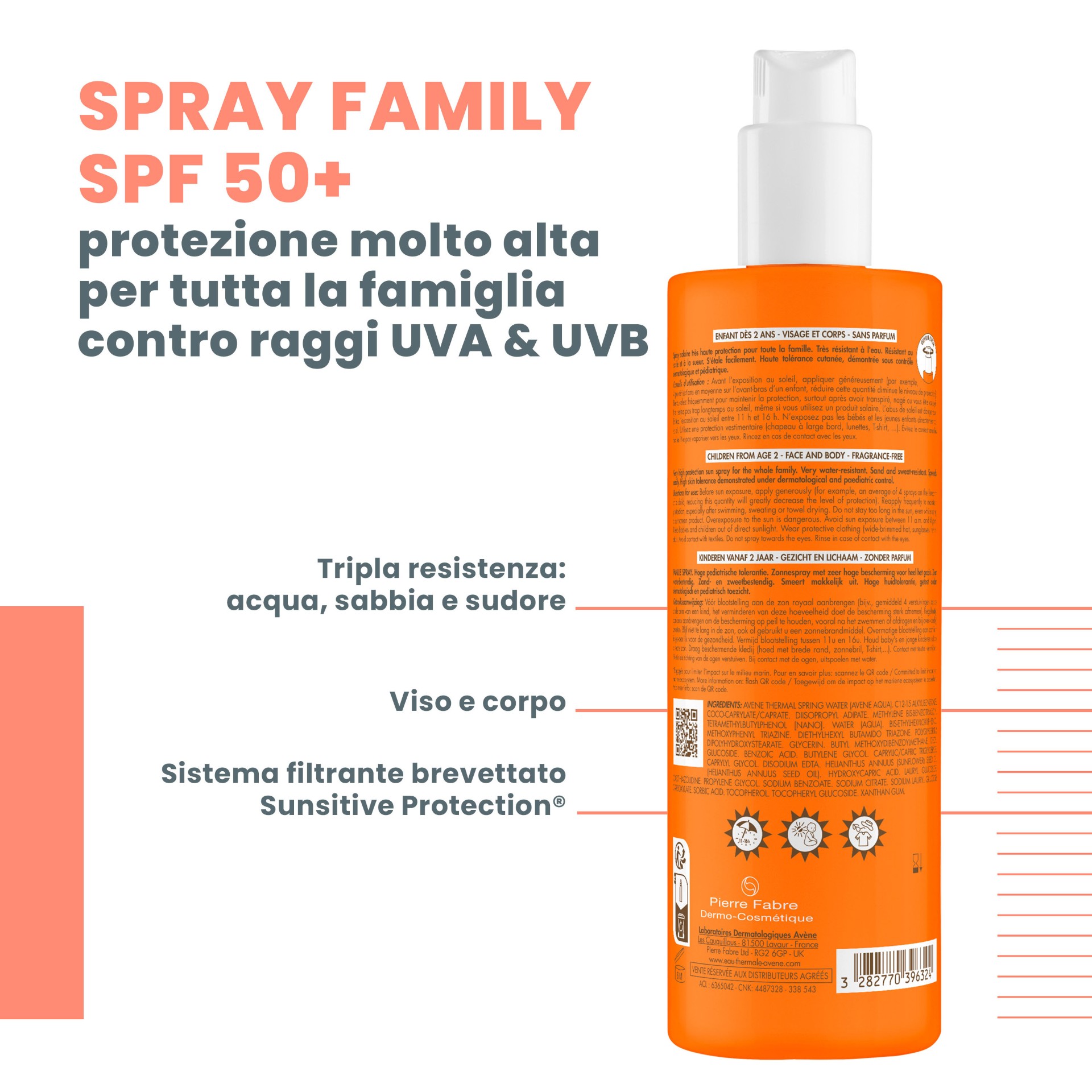 image - 989332768 - Protezione solare alta Spf50+ in formato spray per la famiglia. Protegge la pelle dai raggi UVA e UVB , prevenendo l' invecchiamento cutaneo e lasciandola idratata e morbida . Senza profumazione, dermatologicamente testata. - 4797501_2.jpg