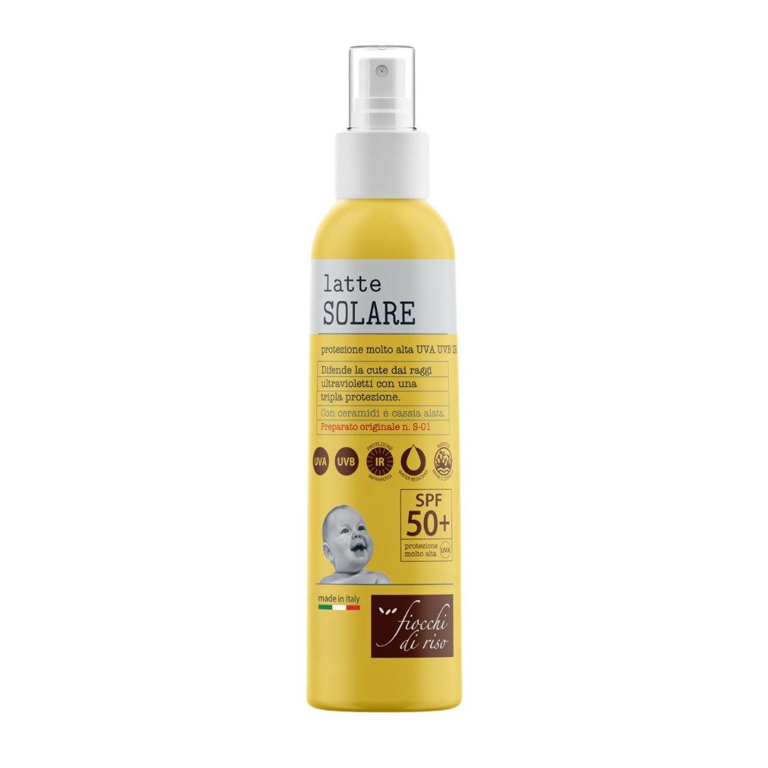 Fiocchi Di Riso Latte Solare Bimbi Spf 50+ Protezione Molto Alta Spray 140ml