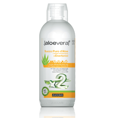 Zuccari Aloevera2 Succo Polpa Aloe + Enertonici 1 Litro