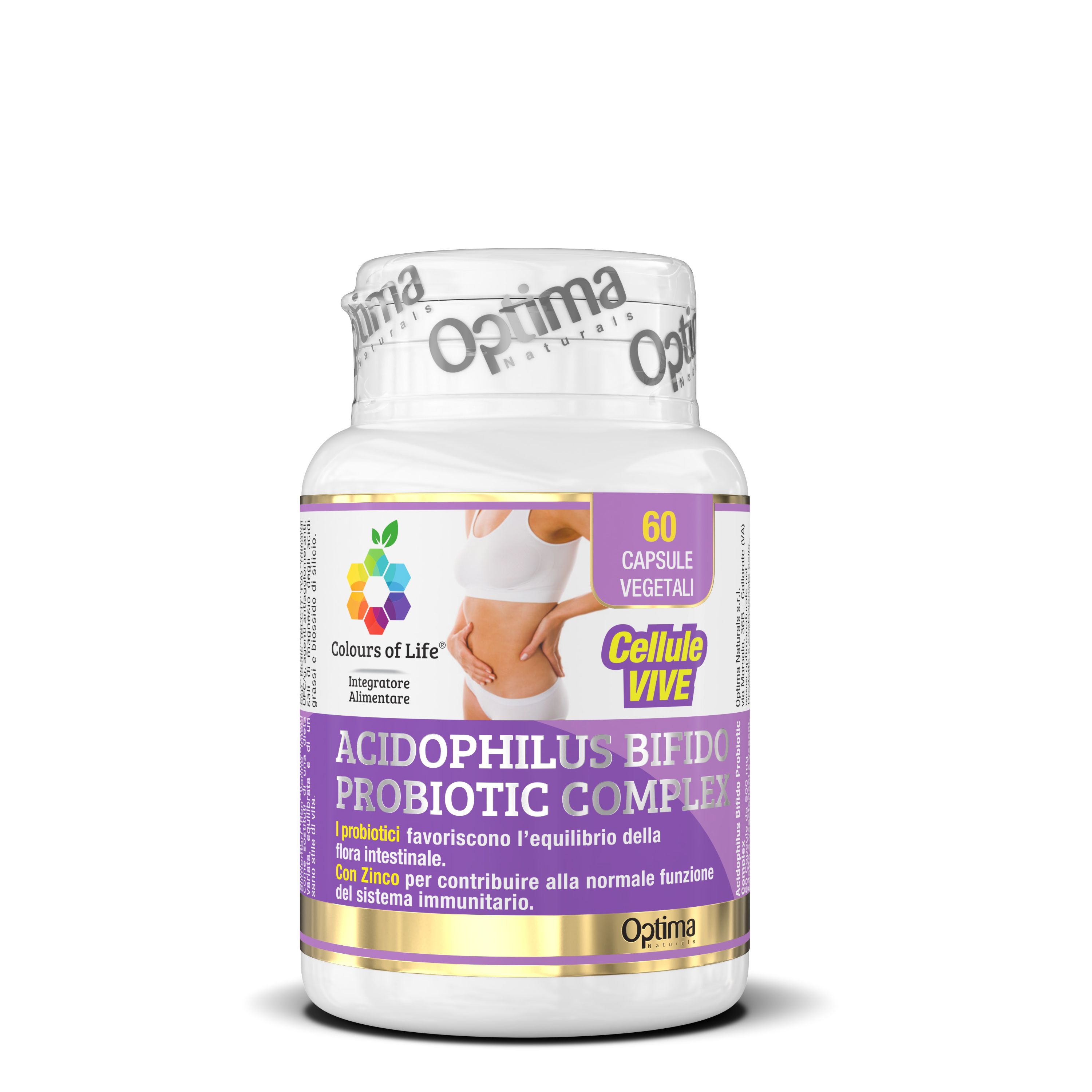 Colours Of Life Acidophilus Bifido Complex Integratore Fermenti Lattici 60 Capsule Vegetali