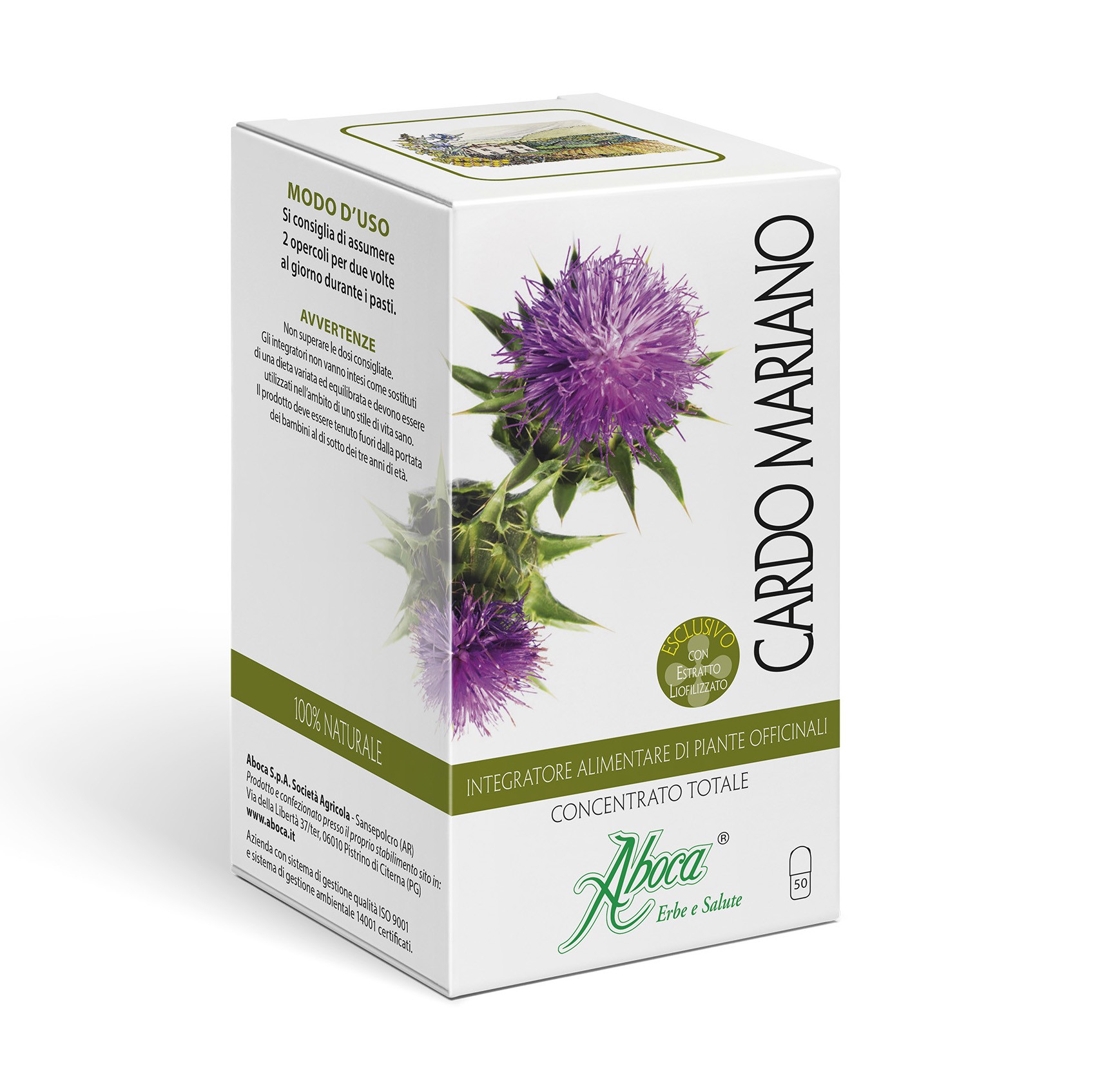 Aboca Cardo Mariano Integratore Concentrato Totale 50 Opercoli