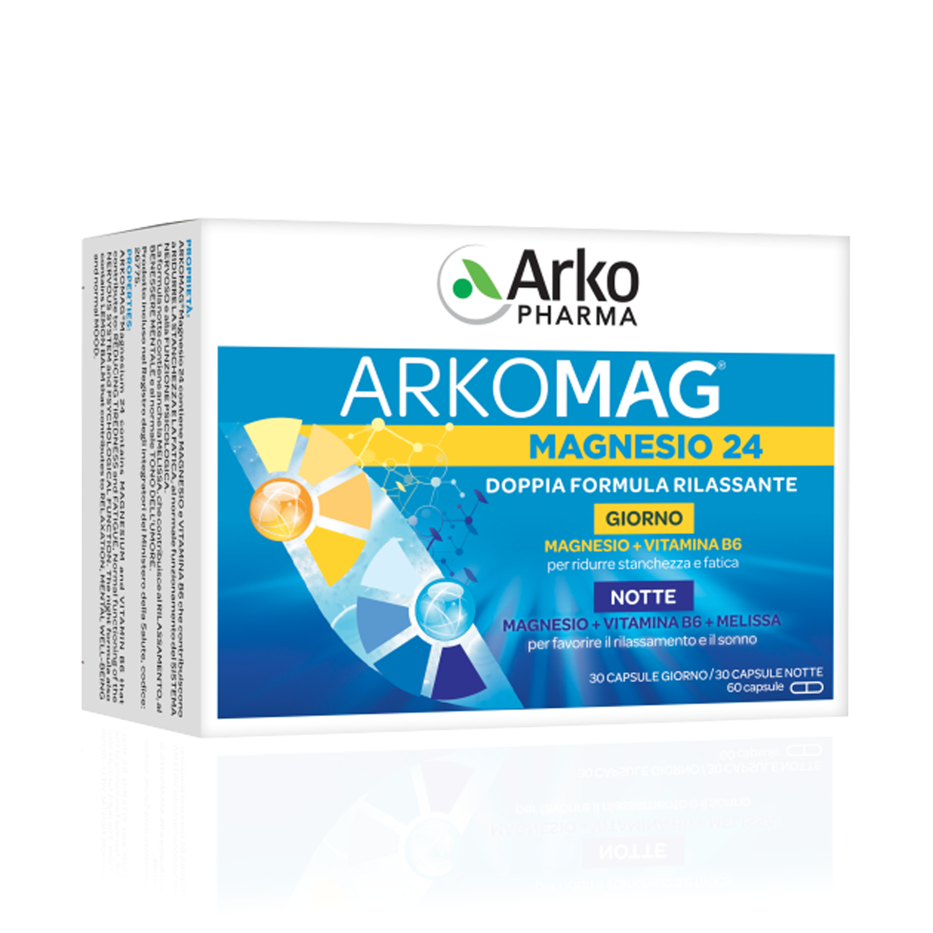 image - 911040071 - ARKOMAG MAGNESIO 24 GIORNO&NOTTE 60 CAPSULE - 7871026_1.png
