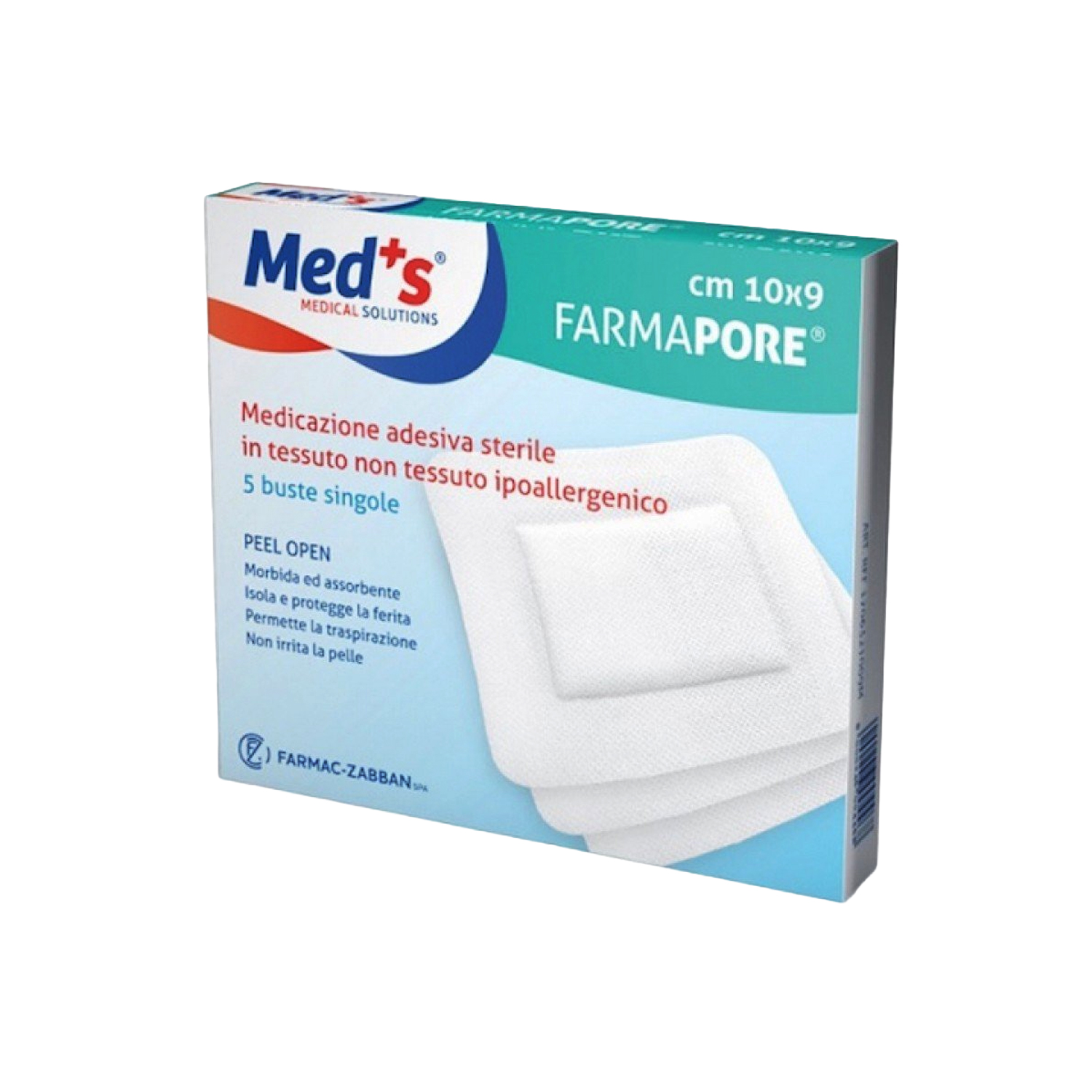 image - 931988392 - Medicazione adesiva sterile in tessuto non tessuto, misura 10x9 cm, per proteggere e isolare la ferita durante la cicatrizzazione. - 0006963_2.jpg